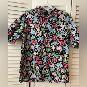 Keith Haring H&M Men’s Button Down Shirt Sleeve Shirt